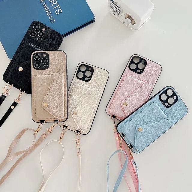 Unisex telefon crossbody med justerbar rem, kortholder, og håndfri komfort. Perfekt til enhver lejlighed.