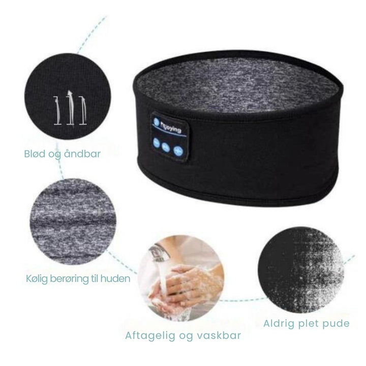 Ergonomisk designet øjenmaske med trådløs lyd for dyb afslapning og rolig søvn.
