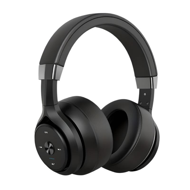 Unisex trådløse over-ear hovedtelefoner i sort, designet til overlegen lyd og langvarig komfort for musiknydelse.