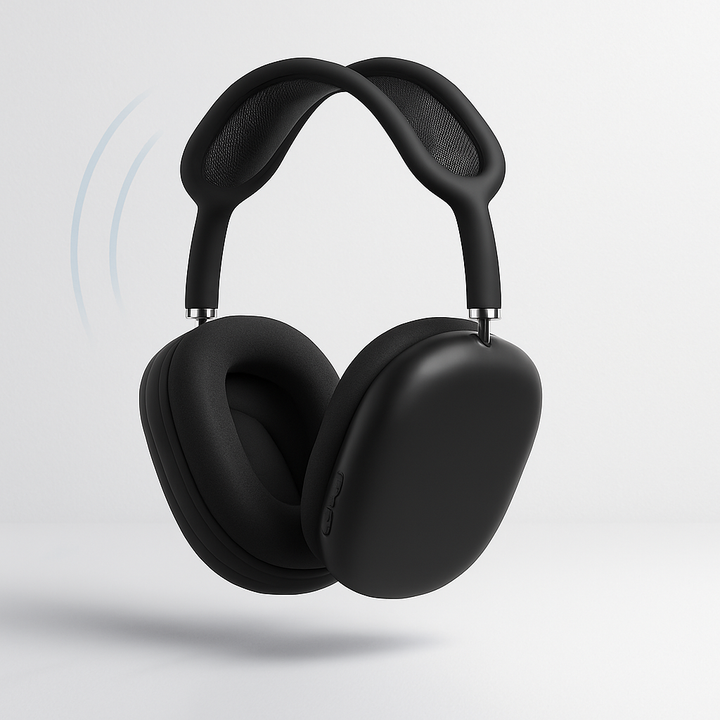 Komfortable unisex over-ear Bluetooth hovedtelefoner med bløde puder og justerbar pasform for langvarig lytteglæde.