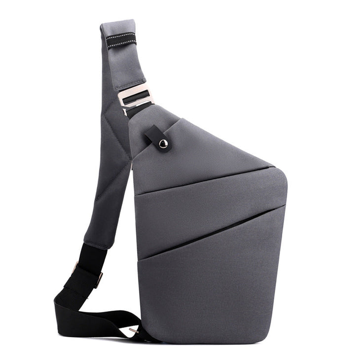 Ergonomisk unisex skuldertaske, tyverisikker, for optimal bærekomfort.
