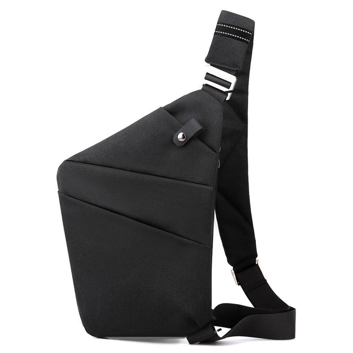 Vandafvisende unisex crossbody taske med tyverisikker lynlås og skjulte lommer.