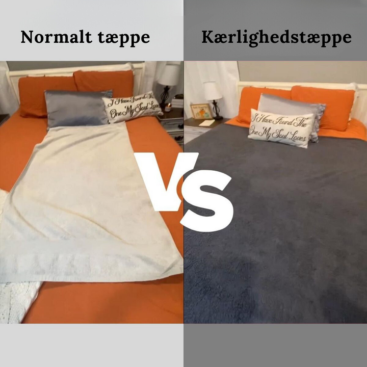 Stilfuldt vandtæt kærlighedstæppe i unisex design, ideelt for hygge og beskyttelse af seng/sofa.