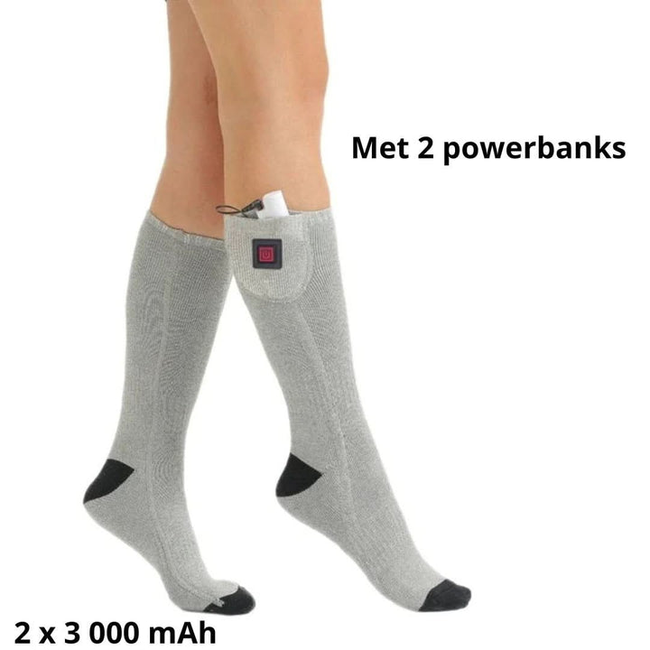 Unisex varmesokker med justerbar temperatur for optimal fodvarme. Ideel mod kolde fødder om vinteren.