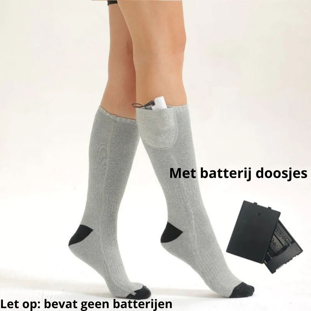 Premium varmesokker til kolde fødder. Justerbar varme og lang batteritid for hele dagen komfort.