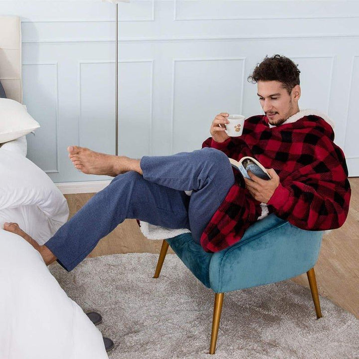 Ultimativ hygge med denne unisex vinter hoodie dækken. En tæppe hoodie & varm trøje i ét.