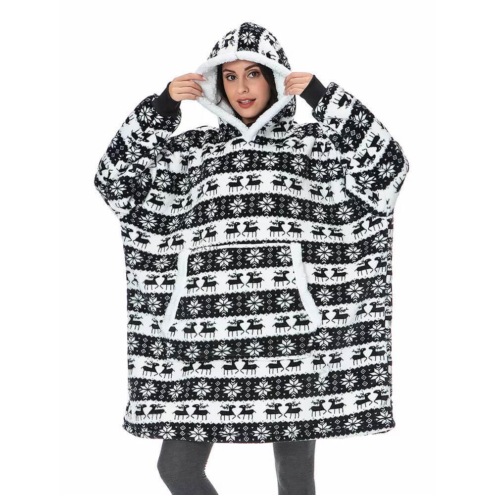 Komfortabel unisex hoodie dækken, perfekt som tæppe hoodie & varm trøje til afslapning derhjemme.