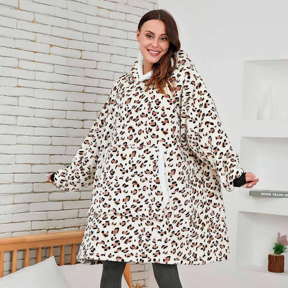Blød, oversized unisex tæppe hoodie dækken til afslapning. Den ultimative varme trøje for vinterhygge.