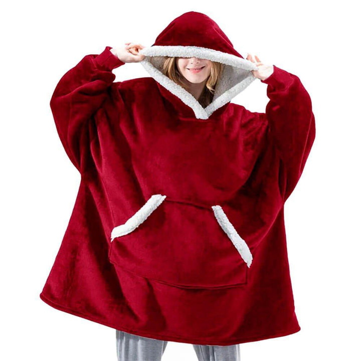 Komfortabelt hyggetøj: Blød unisex hoodie dækken, ideel til afslapning derhjemme. En varm trøje.