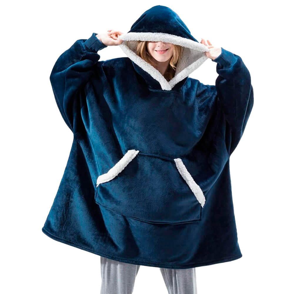 Unisex hoodie dækken, perfekt til vinterhygge. En varm & blød tæppe hoodie for total komfort.