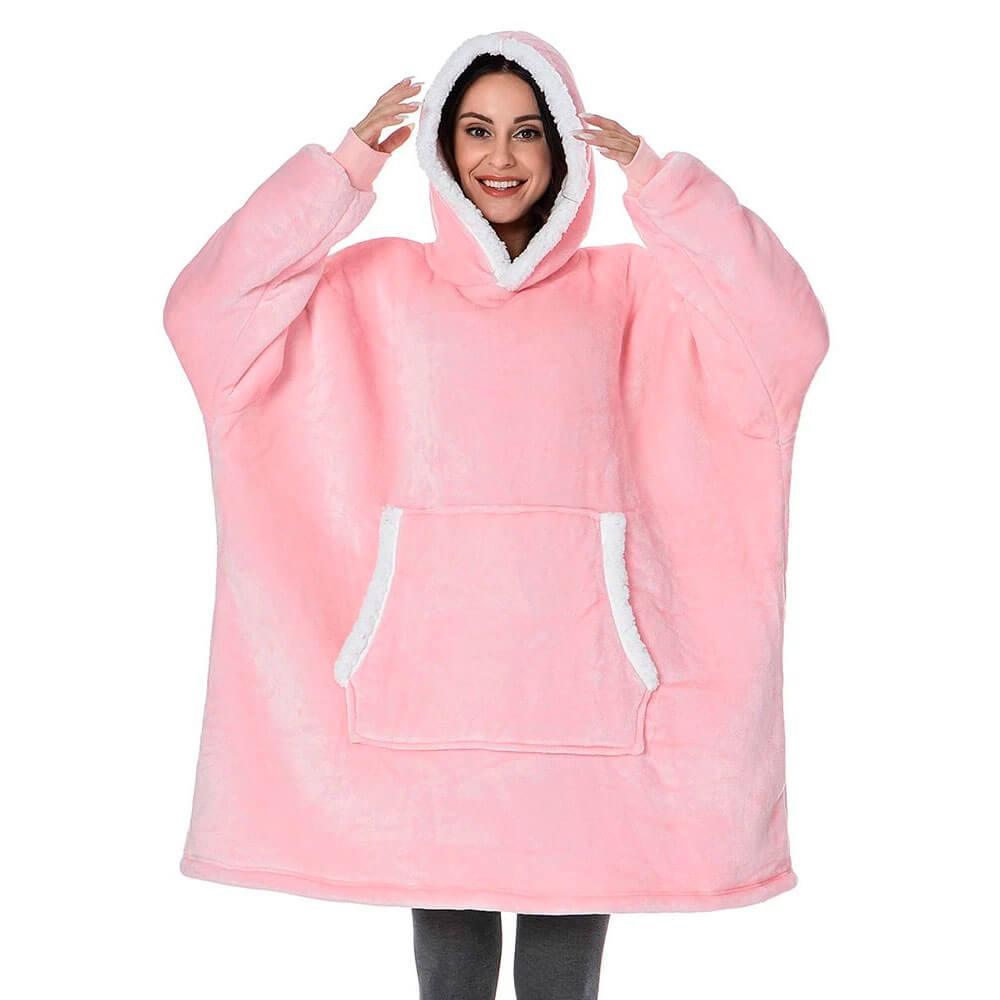 Plysset, varm unisex hoodie dækken; den ultimative tæppe hoodie til hygge & afslapning derhjemme.