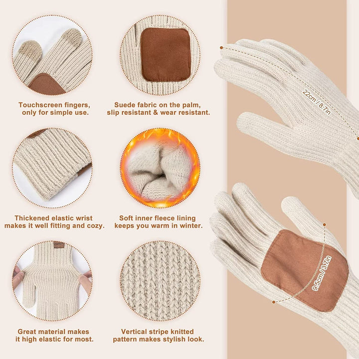 Varmt par grå strikhandsker fra FrostyGrace. Unisex vinterhandsker, der holder hænderne varme i kulden.