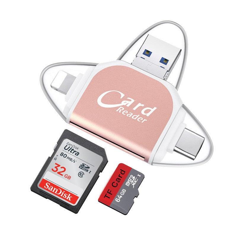 Mobil kortlæser med Lightning adapter for nem adgang til SD og Micro SD kort på iOS.