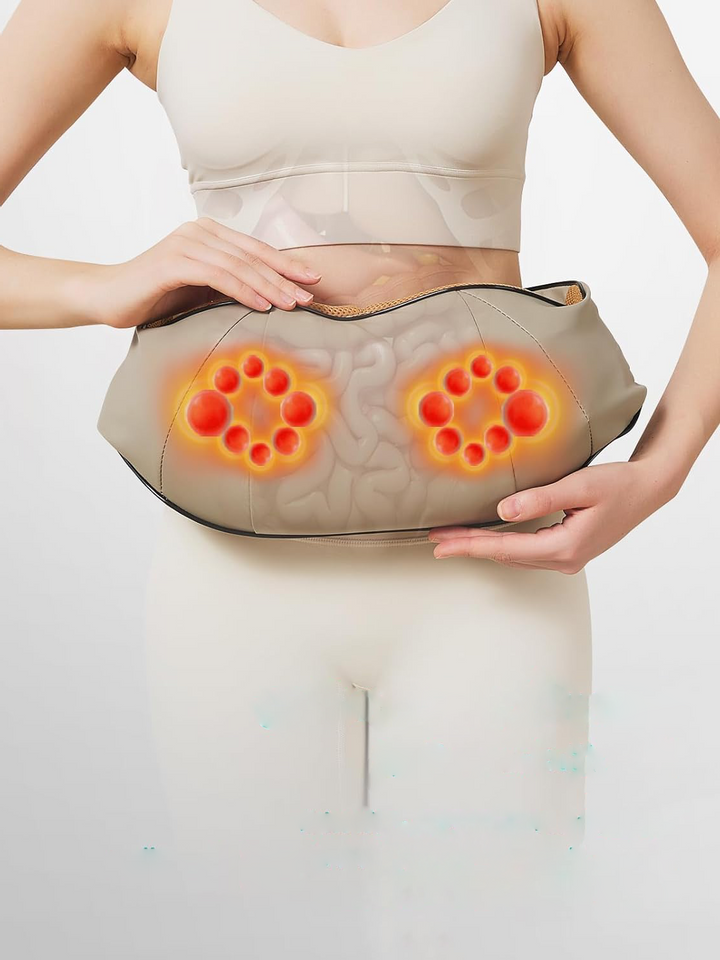 Universal elektrisk mavemassager med varme mod oppustethed og forstoppelse.