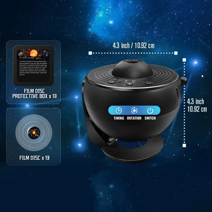 Planetarium stjernehimmel projektor til loftet. Oplev universlys og galakse i HD-kvalitet; fantastisk rumdekoration.