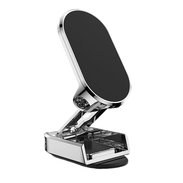Stilfuld sort magnetisk bilholder, universal pasform til enhver smartphone.