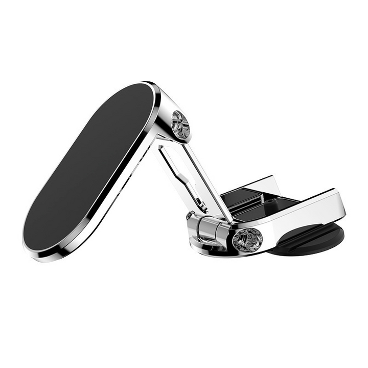 Holdbar universal magnetisk telefonholder i premium sort metal, robust biludstyr.