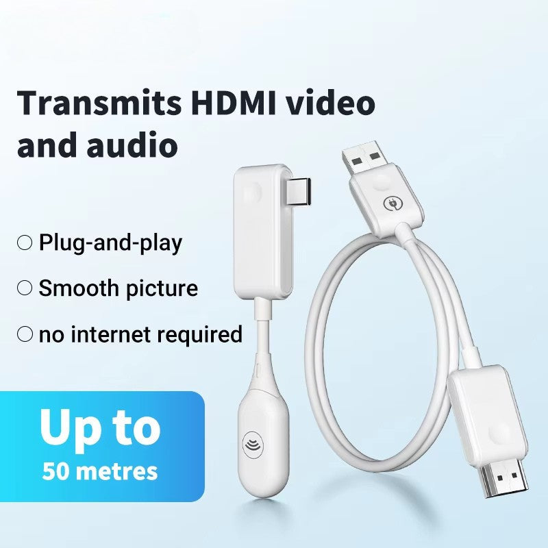 Universal Trådløs HDMI Skærmdeler med USB-C for kabelfri Full HD skærmspejling. Effektiv og bærbar.