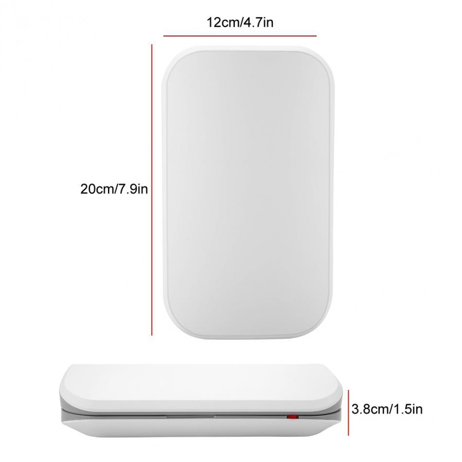Detalje af UV telefon sanitizer, fremhæver dens funktioner for hurtig og nem mobilrens.