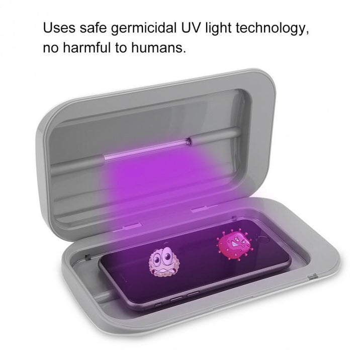 UV boks desinficerer telefon, nøgler, ure og smykker effektivt for bakterier og vira.