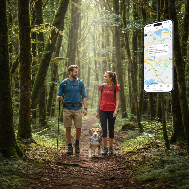 Avanceret GPS-sporingsenhed til hund og kat. Robust og vandafvisende design.