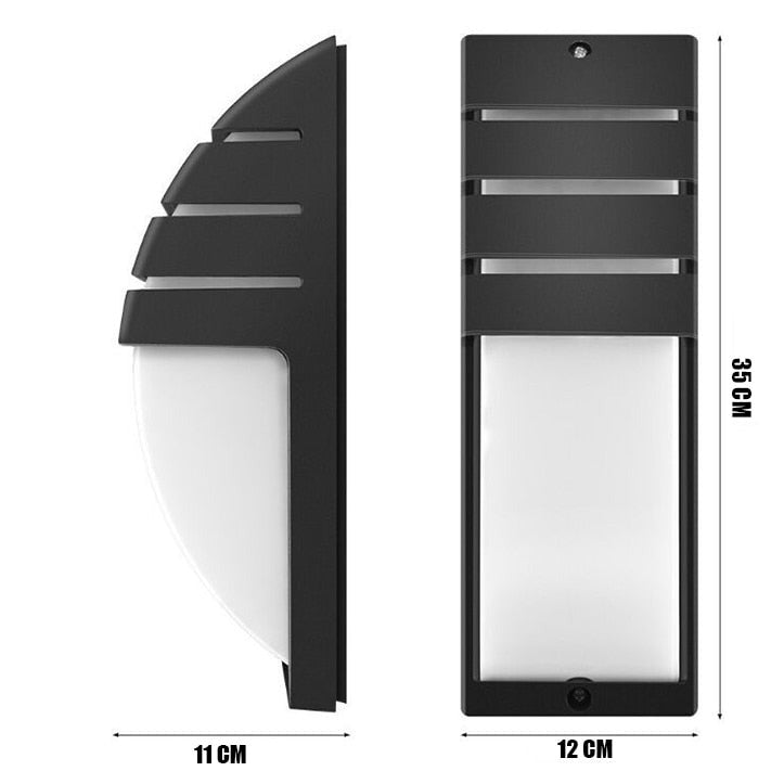 Stilren udelys med LED teknologi og radar sensor, perfekt til indkørsel og andre udendørs områder.
