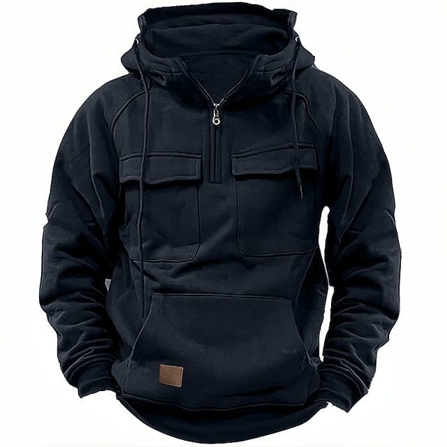 Blød og varm herre sweatshirt i khaki, designet for optimal komfort. En alsidig hættetrøje til vintermånederne.