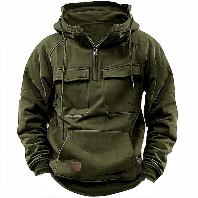 Afslappet grå herre hættetrøje til vinter. Komfortabel og varm sweatshirt, perfekt til udendørs brug eller hverdag.