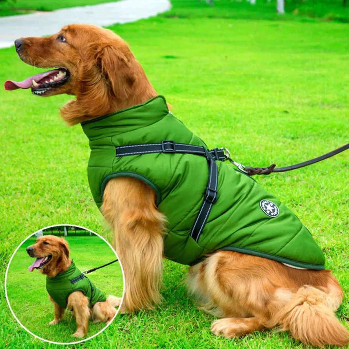 Behagelig og varm vinterjakke, der holder din hund tør i koldt vejr. Perfekt til udendørs aktiviteter.