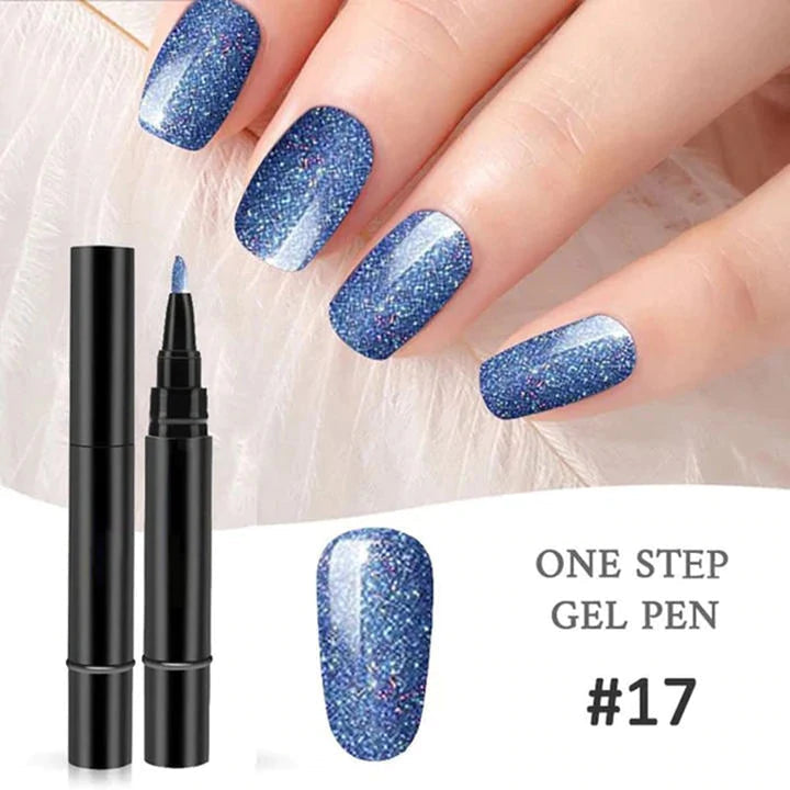 Elegant neglekunst med VelvetAura Gel Pen. Nem påføring for professionelle og holdbare gelnegle.