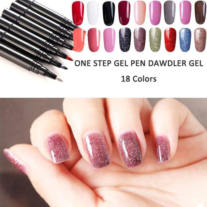 Nem påføring af gelnegle med VelvetAura Gel Pen. Få langtidsholdbar, professionel manicure hjemme.