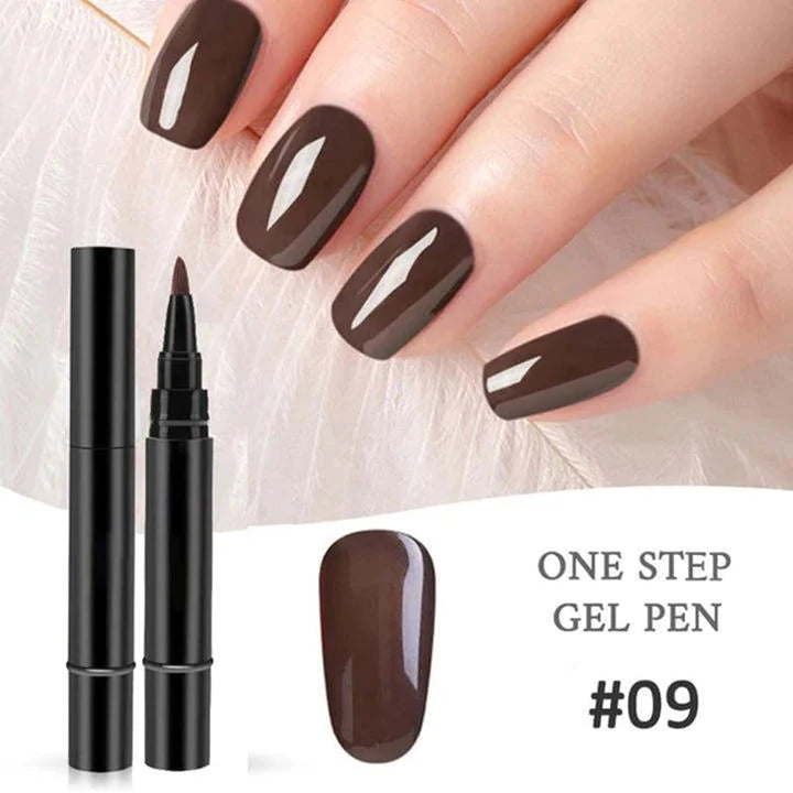 Nem og hurtig påføring af gelneglelak med VelvetAura Gel Pen. Langtidsholdbar manicure.