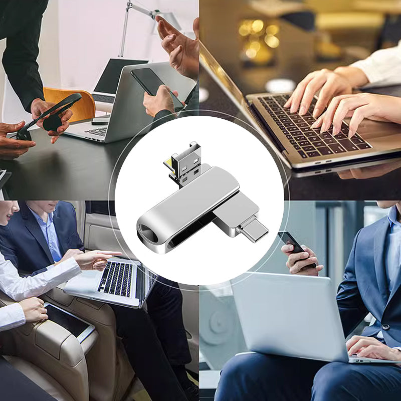 Gør filoverførsel enkel med VersaLink 4-i-1; understøtter USB-C, Lightning, Micro-USB og USB 3.0.