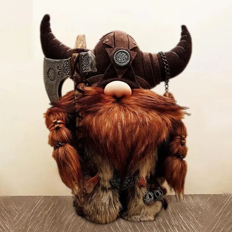 Viking plysdyr kriger, blød bamse klar til nordiske eventyr. Perfekt børnelegetøj og historisk krammedyr.