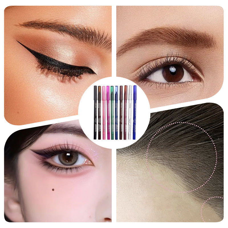 Elegant pakning af VividMuse gel eyeliner sættet. 10 farver til smuk og langtidsholdbar øjenmakeup.