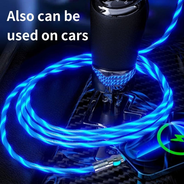 Premium magnetisk kabel, 540° rotation, LED indikator & hurtig opladning til telefoner.