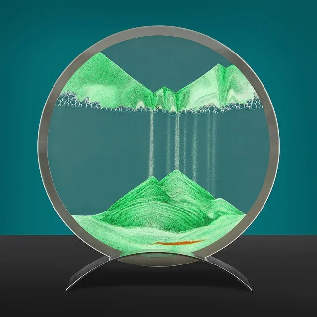 Oplev indre ro med ZenGlows bevægelige sandkunstlampe, ideel til mindfulness.